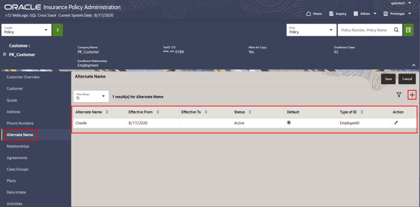 Alternate Name Link in OIGPA